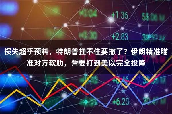 损失超乎预料，特朗普扛不住要撤了？伊朗精准瞄准对方软肋，誓要打到美以完全投降