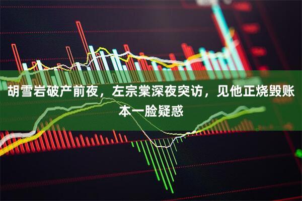 胡雪岩破产前夜，左宗棠深夜突访，见他正烧毁账本一脸疑惑